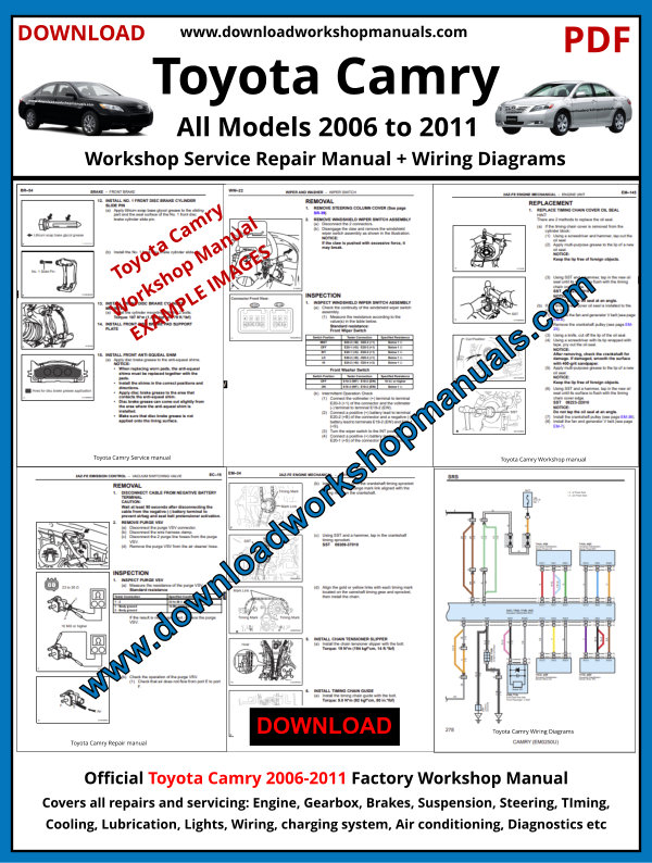 Toyota Camry Workshop Service Repair Manual  2007 Camry Electrical Wiring Diagram Manual    Download Workshop Manuals .com