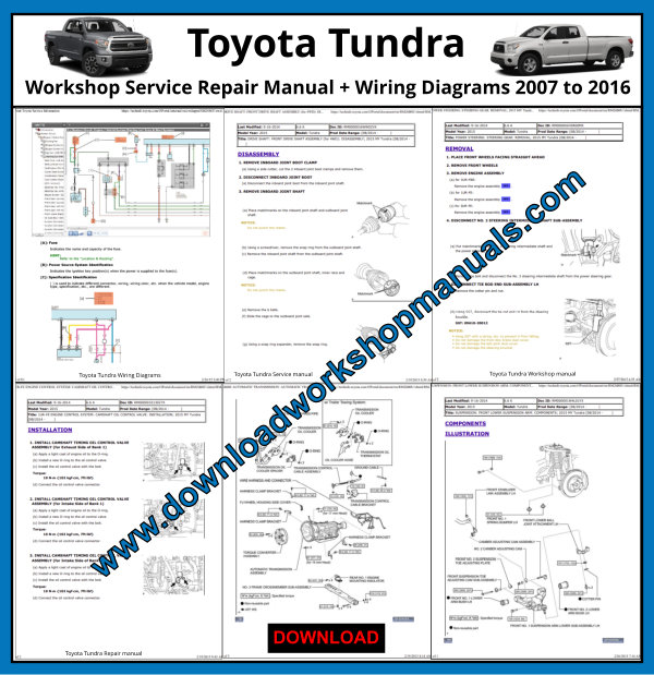 Toyota Tundra Workshop Repair Manual