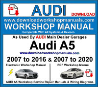 AUDI A5 Service Repair Workshop Manuals & Wiring Diagrams
