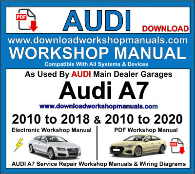 AUDI A7 Service Repair Workshop Manuals & Wiring Diagrams