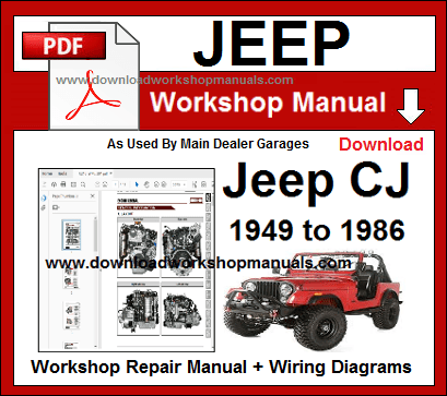 OEM Digital Repair Maintenance Shop Manual CD for Jeep Cj & Dj 1953-1971 