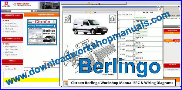 Citroen Berlingo Workshop Manual EPC and Wiring Diagrams