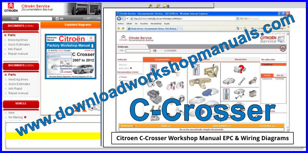 Citroen C-Crosser Workshop Manual EPC plus Wiring Diagrams