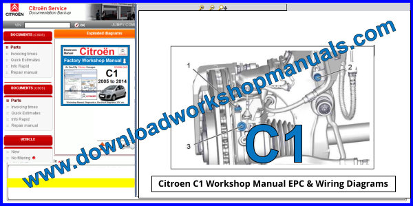 Citroen C1 Workshop Manual EPC and Wiring Diagrams