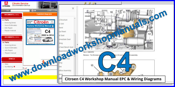 Citroen C4 Workshop Manual EPC Plaus Wiring Diagrams