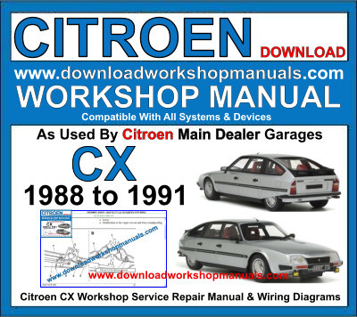 Citroen CX Workshop Service Repair Manual Plus Wiring Diagrams Download