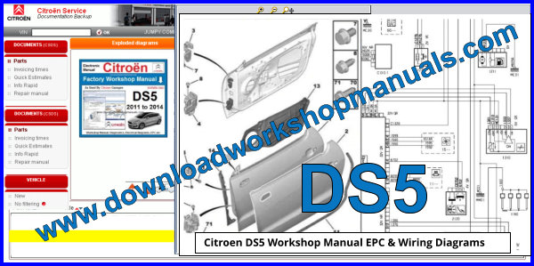 Citroen DS5 Workshop Manual EPC plus Wiring Diagrams