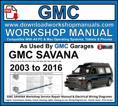 GMC SAVANA Workshop Service Repair Manual