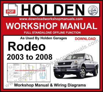 Holden Rodeo Workshop Service Repair Manual pdf