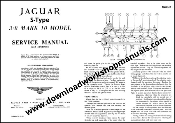 Jaguar S Type 3 8 MK 10 Service Manual