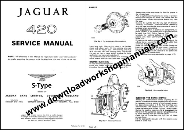 Jaguar S Type 420 Service manual