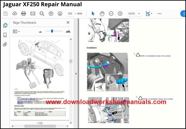 Jaguar XF250 Repair Manual PDF