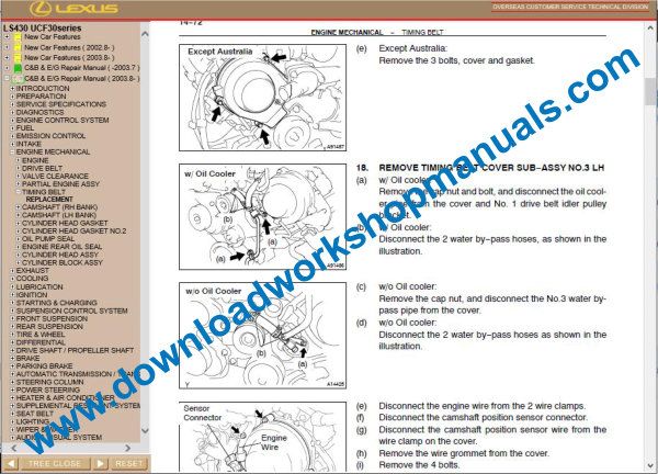 Lexus LS 430 Service Repair Workshop Manual