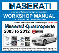 Maserati Quattroporte Workshop Repair Manual PDF Download