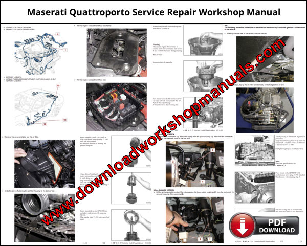 Maserati Quattroporte PDF Workshop Repair Manual 2003 to 2012