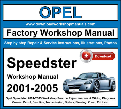 Opel Speedster 2001-2005 Workshop Service Repair Manual + Wiring Diagrams