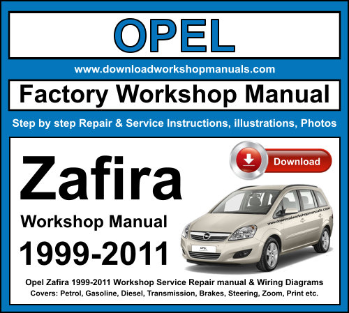 Opel Zafira 1999-2011 Workshop Service Repair Manual + Wiring Diagrams