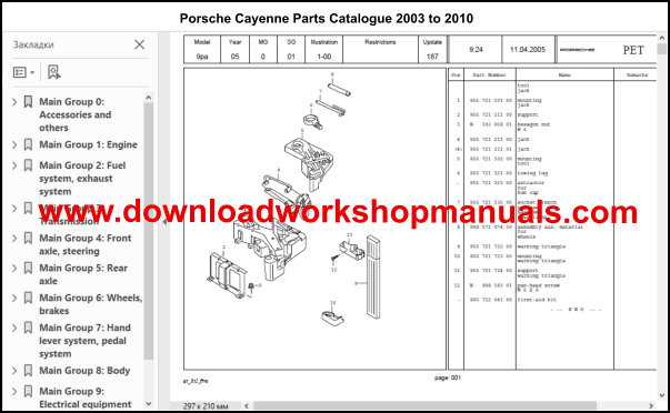 thumbnail image 2 of Porsche Cayenne Service & Workshop Manuals – 6000+ Pages PDF – All Models 2003-2018 2 of 4