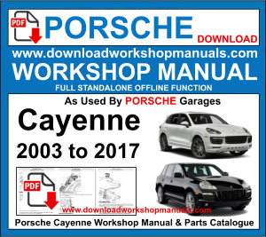 Porsche Cayenne Workshop Service Repair Manual and Parts Catalogue
