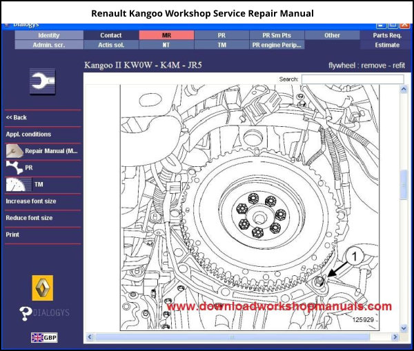 Renault Kangoo Work Service Repair