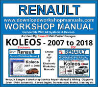 Renault Koleos workshop manuals
