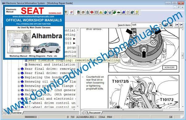 Seat Alhambra Workshop Manual