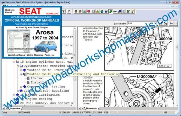 Seat Arosa Workshop Manual