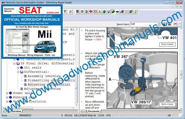 Seat Mii Workshop Repair Manual