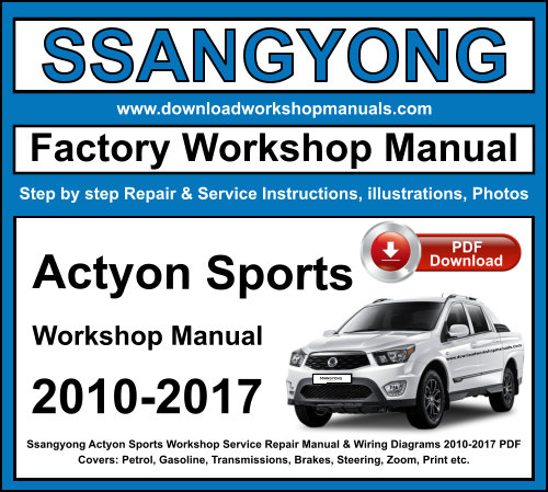 Ssangyong Actyon Sports Workshop Service Repair Manual Download