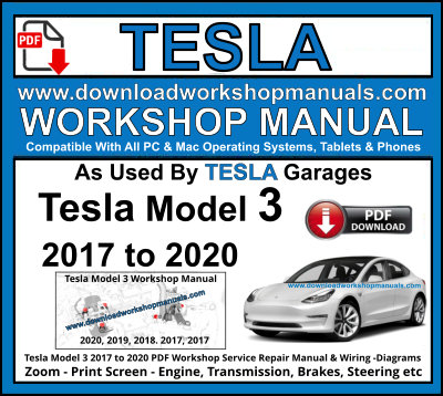 Tesla Model 3 Service Repair Workshop Manual