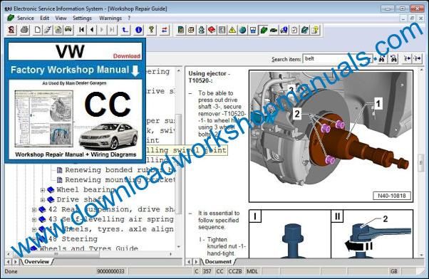 VW Volkswagen CC Service Manual