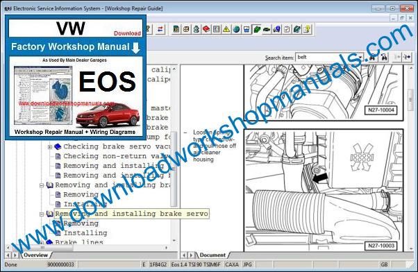 VW Volkswagen Eos Service Manual