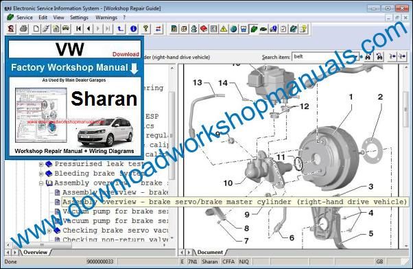 VW Volkswagen Sharan Service Manual