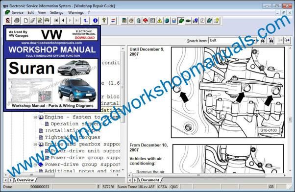 VW Volkswagen Suran Service Manual