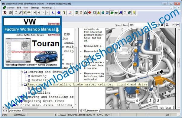 VW Touran PDF Workshop Service & Repair Manual 2003-2017 