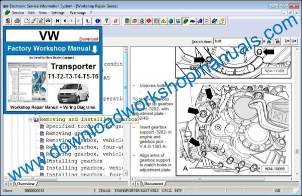 VW Volkswagen Transporter Repair Manual
