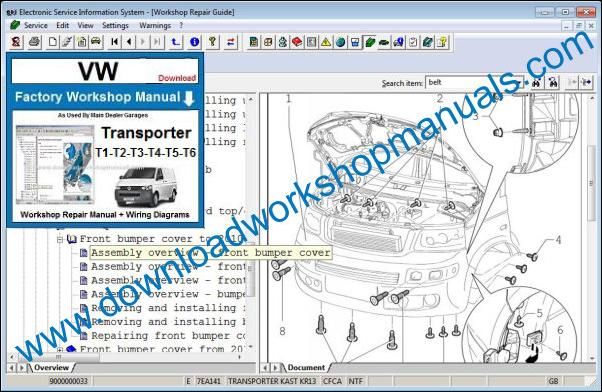 VW Volkswagen Transporter Workshop Manual
