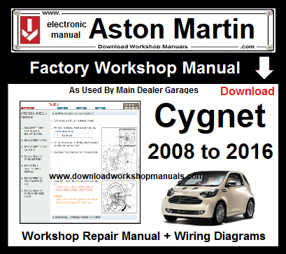 aston martin cygnet workshop manual