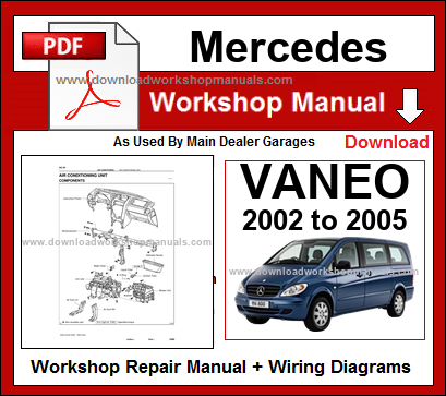 Mercedes vaneo Service Repair Workshop manual