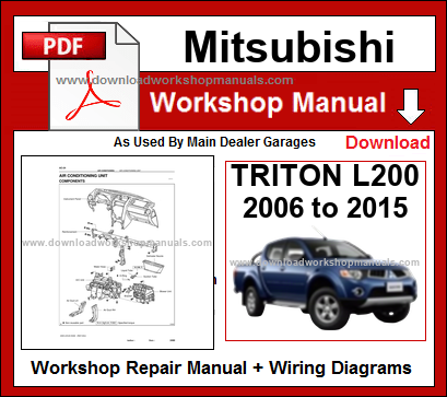 Mitsubishi Triton workshop service repair manual download