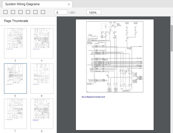 Ford F-150 2018-2020 manual air conditioning wiring circuit diagram