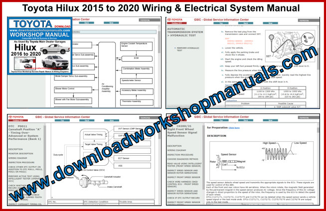Toyota Hilux 2015 to 2020 Wiring & Electrical System Manual