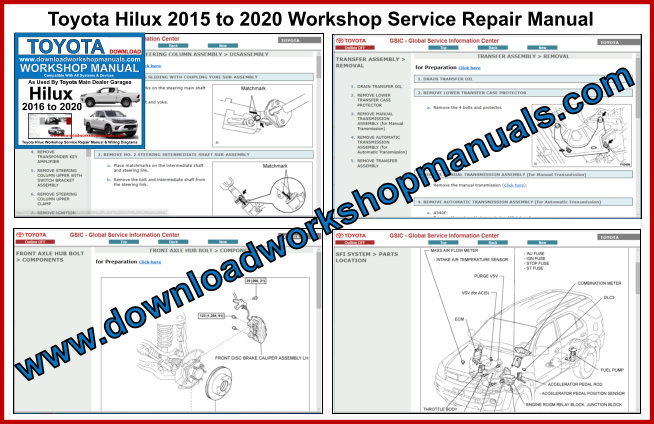 Workshop Manual Toyota Hilux 2015 Electrical Wiring Diagrams 