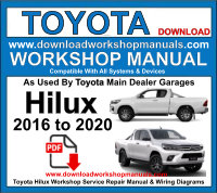Toyota Hilux 2016 to 2020 Service Repair Workshop Manual pdf